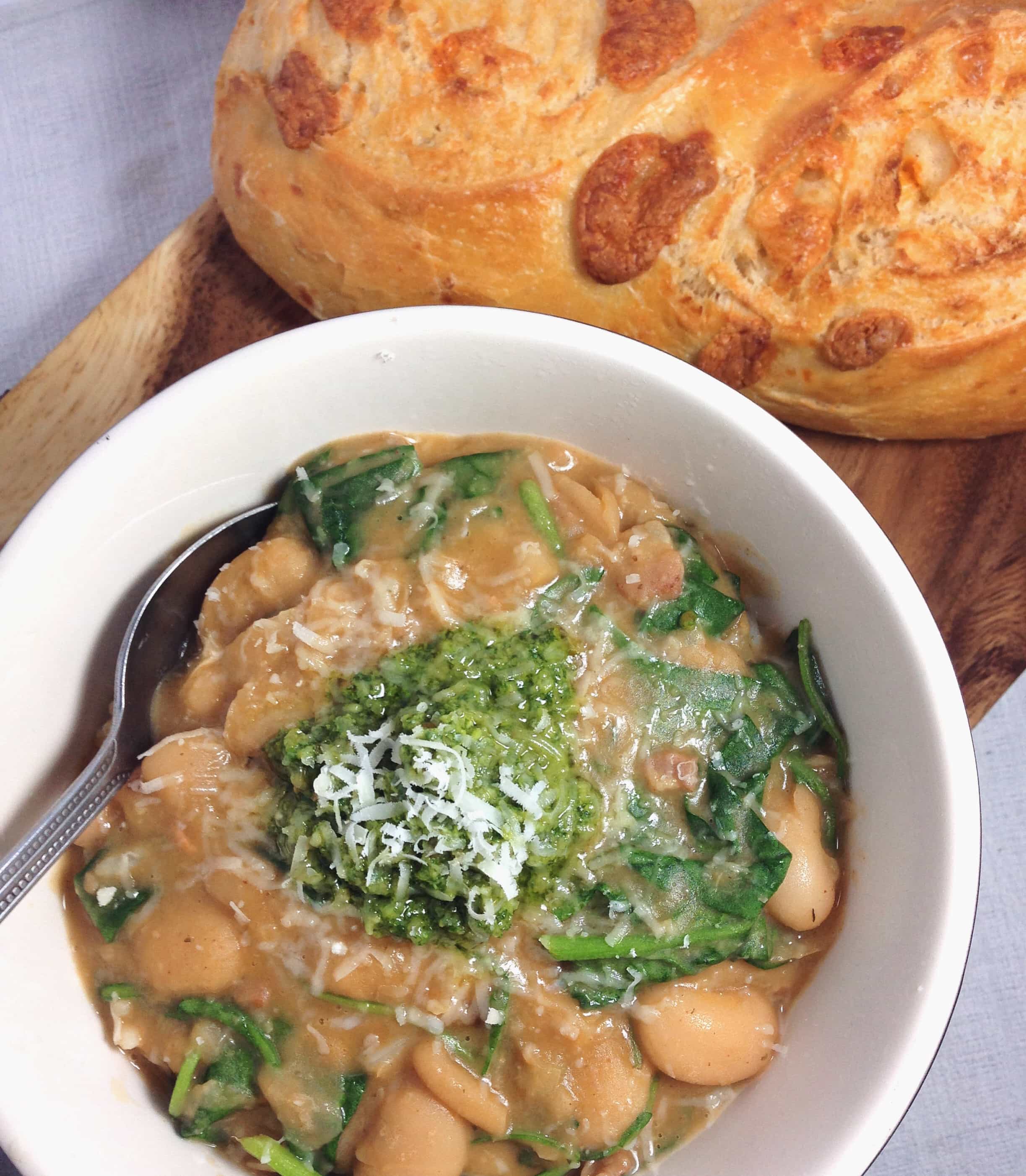 White Bean Stew With Pesto