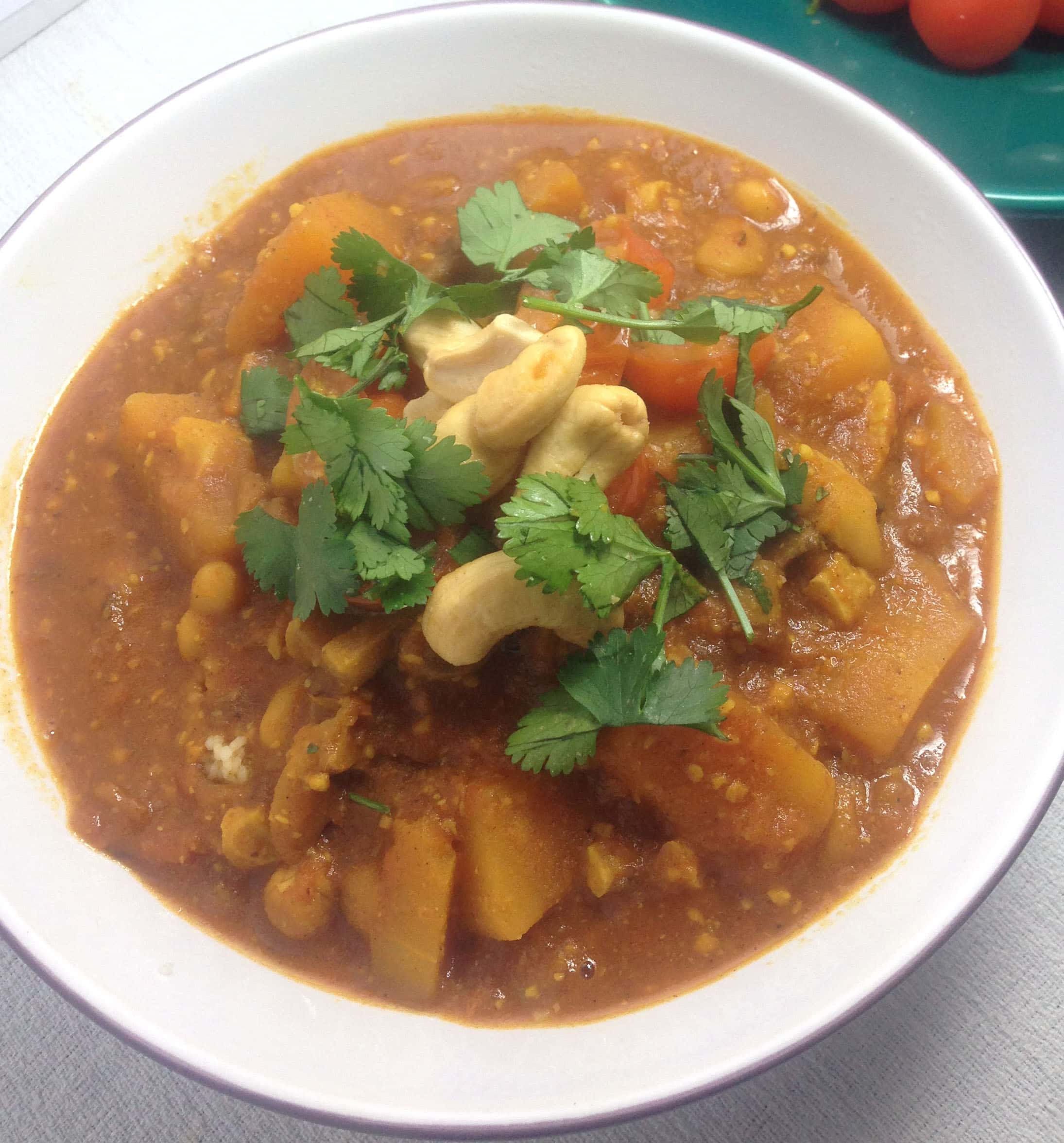 Butternut Squash, Cannellini Bean and Cashew Nut Curry