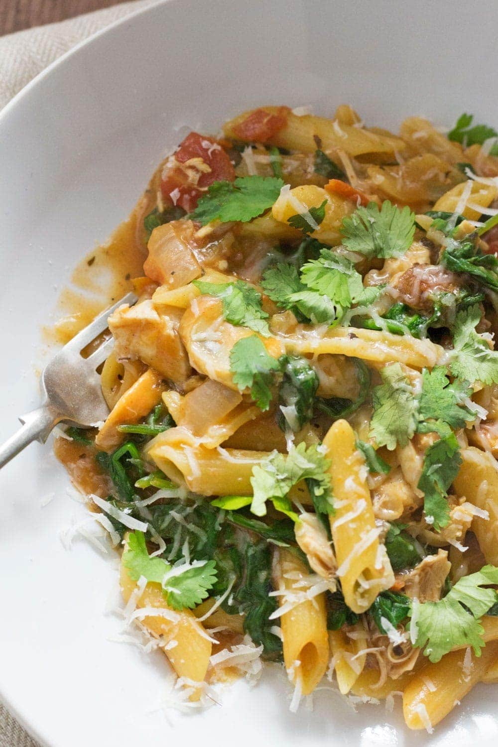 One Pot Pasta With Chicken, Spinach and Mushroom • The Cook Report