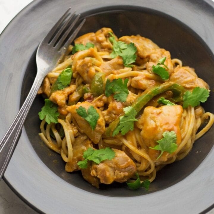 This peanut chicken is a quick weeknight recipe that tastes amazing. Serve over rice or noodles for an easy family dinner.