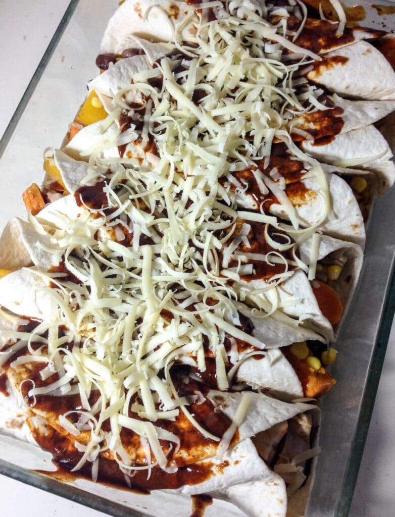 Spicy Chicken and Sweet Potato Enchiladas • The Cook Report
