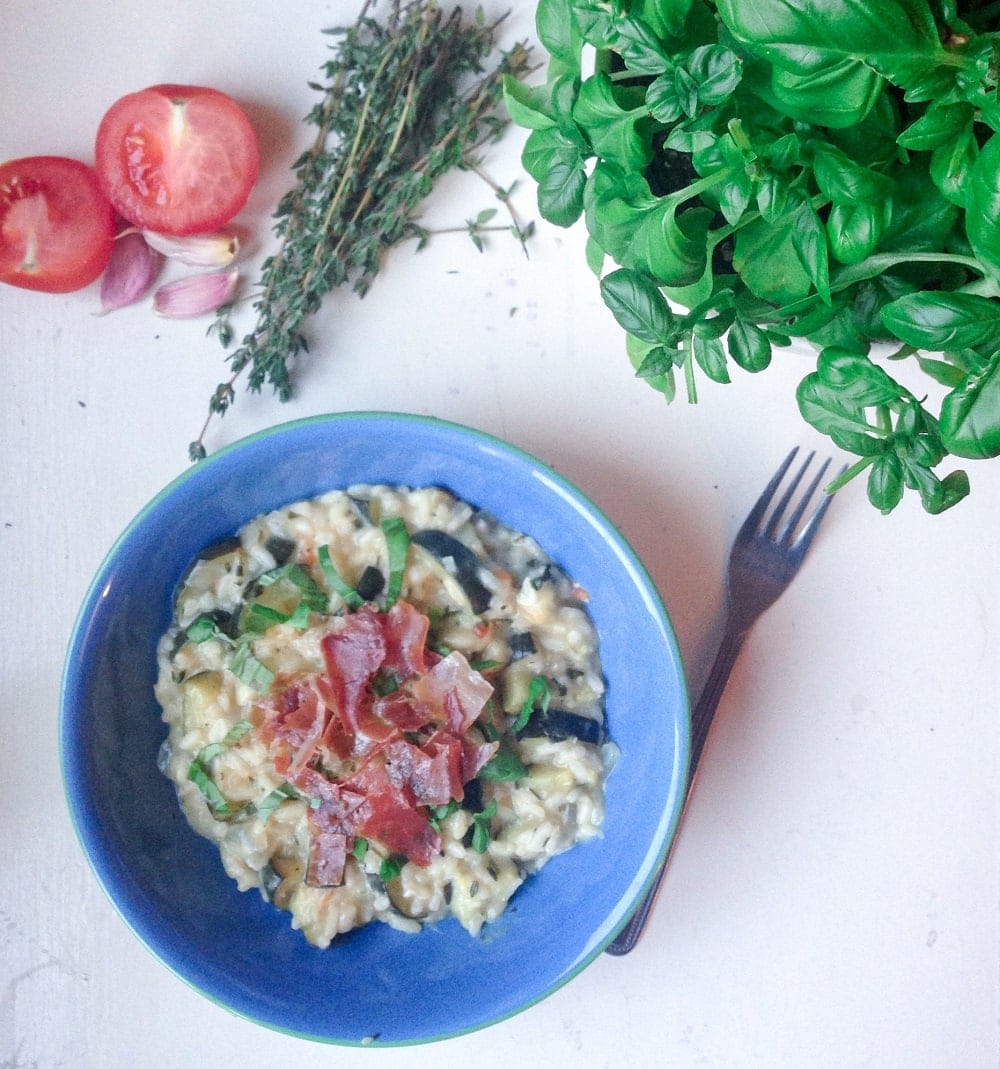 Courgette Goats Cheese Risotto