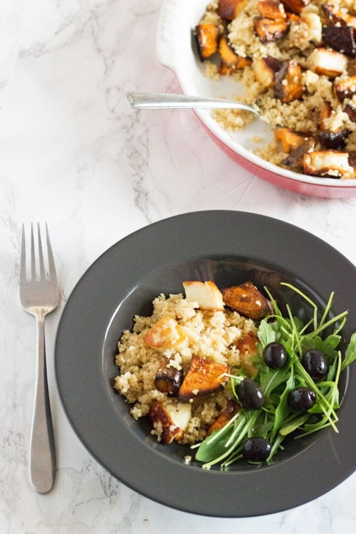 Halloumi, Sweet Potato and Bulgur Wheat Salad • The Cook Report