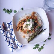 garlic butter coconut chickpeas