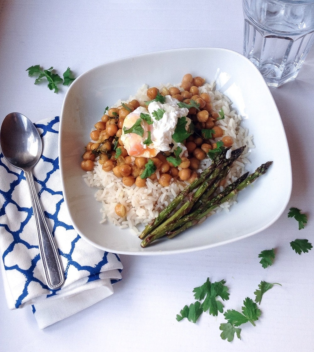 garlic butter coconut chickpeas