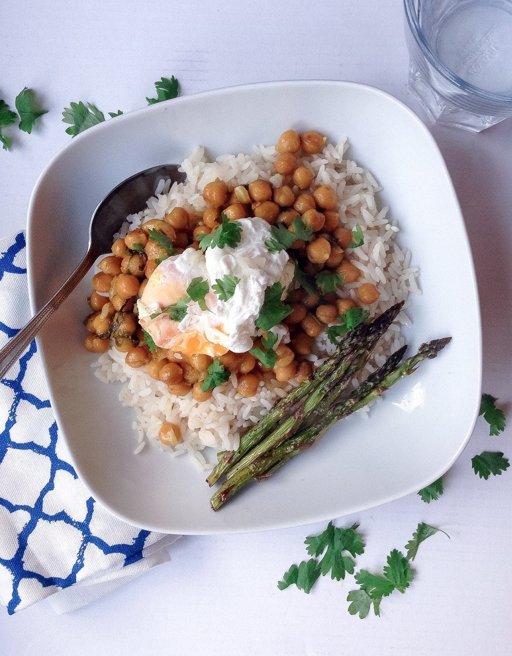 garlic butter and coconut chickpeas