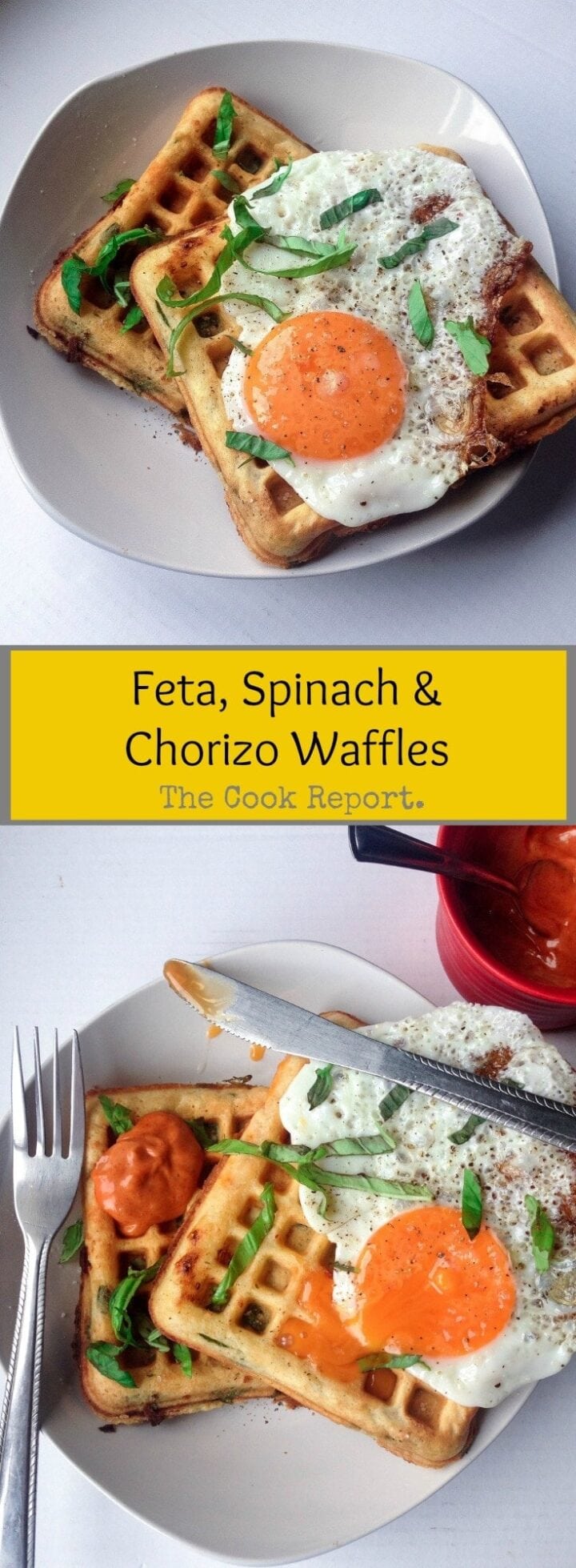 Feta, Spinach & Chorizo Waffles • The Cook Report