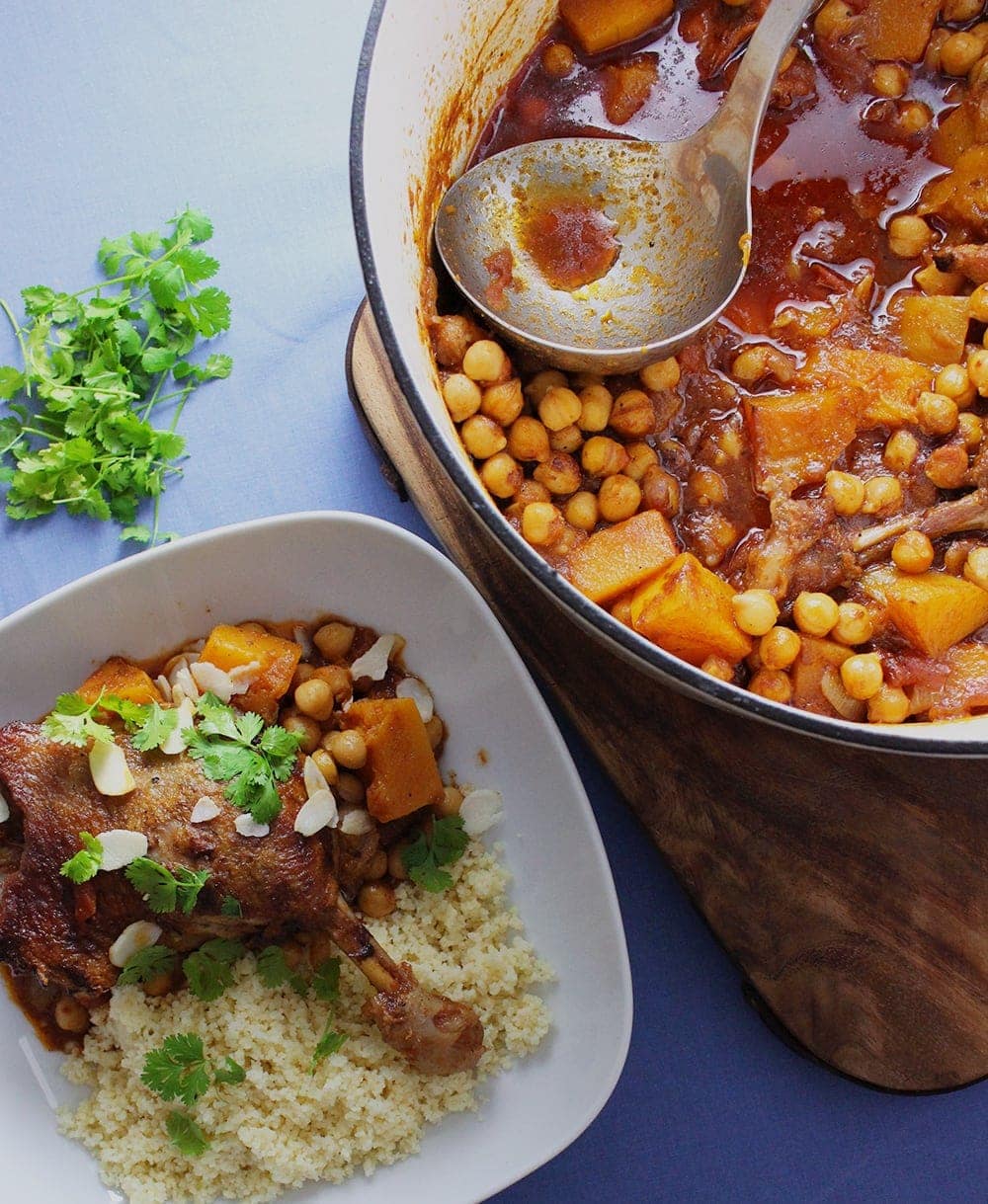 Try out this indulgent duck tagine with chickpeas and butternut squash for a slow cooked weekend treat.