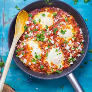 Smoky Chorizo Shakshuka with Feta • The Cook Report