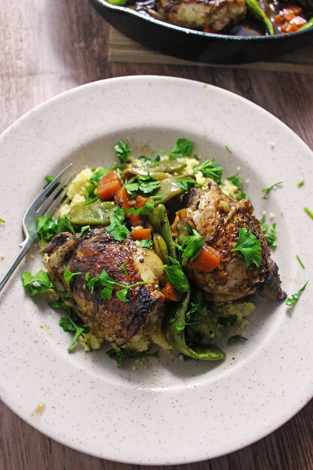 This berbere chicken recipe is bursting with flavour. It's quick and easy to put together and tastes amazing served over lime & parsley cous cous!