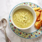 Can you ever have too much cheese? These crispy halloumi fries are the perfect thing to dip into this indulgent broccoli cheese soup.