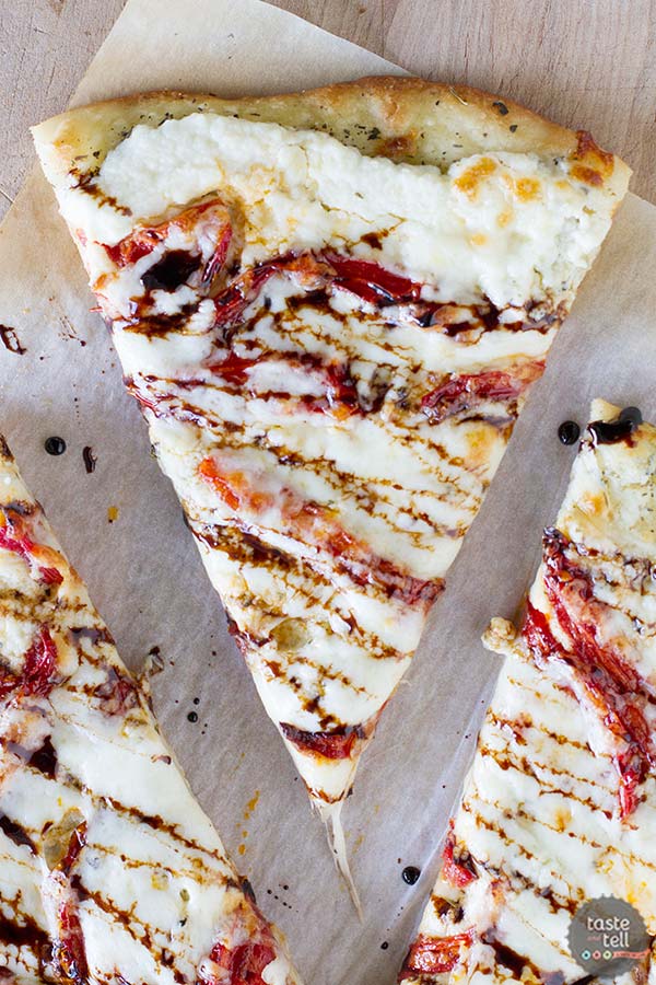 White Pizza with Roasted Tomatoes