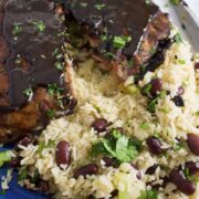 These sticky oven baked cajun pork ribs are the perfect autumn dinner. Made with a brown sugar and spice dry rub and cooked in a flavourful braising liquid.