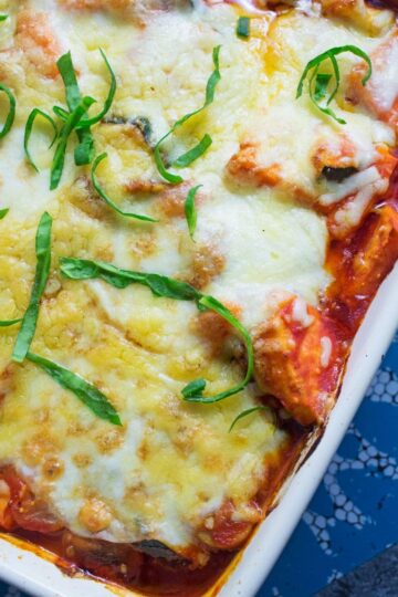 Cheesy Veggie Pesto Polenta Bake • The Cook Report