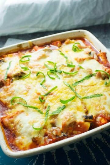 Cheesy Veggie Pesto Polenta Bake • The Cook Report