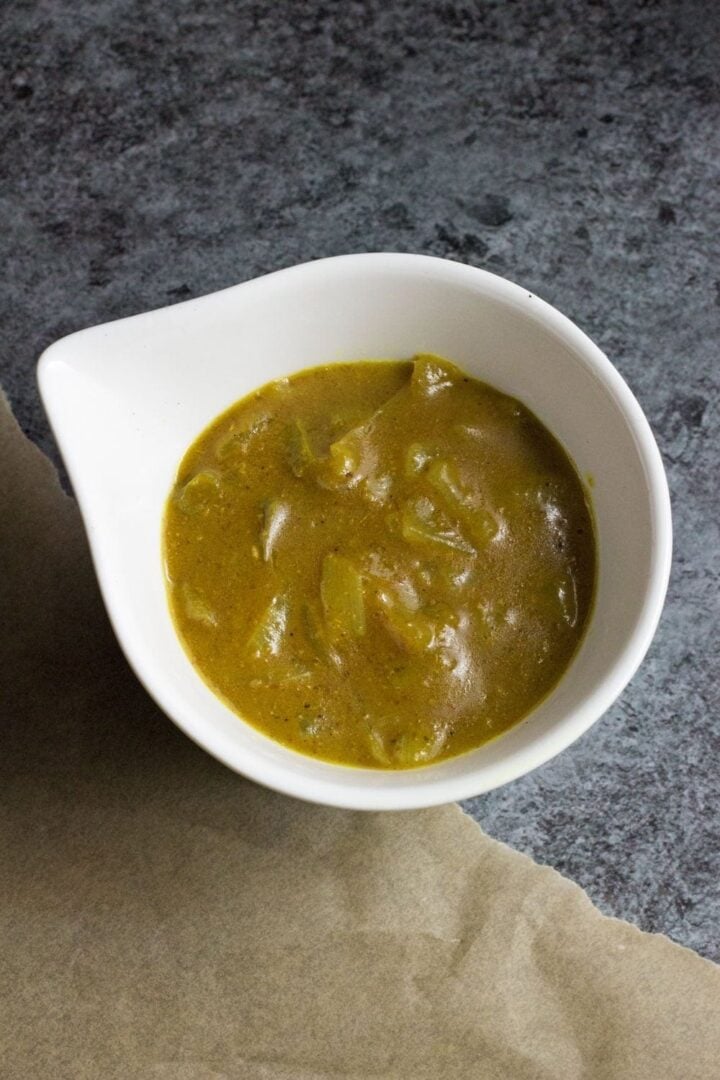 Rum Battered Fish with Sweet Potato Fries & Coconut Curry Sauce • The