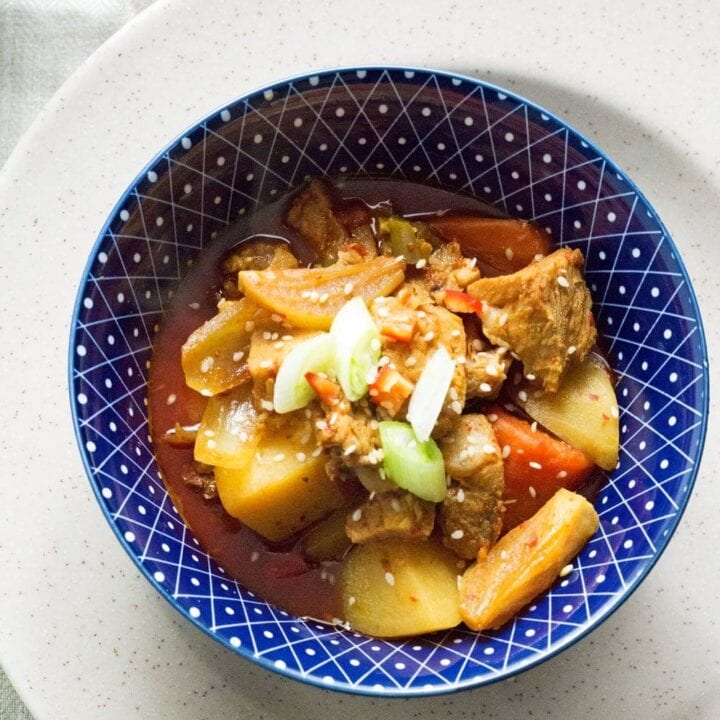 Slow Cooker Korean Pork & Potato Stew • The Cook Report