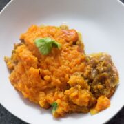 This Moroccan cottage pie is a brilliant twist on a traditional recipe. The beef is spiced with ras-el-hanout and cumin and topped with mashed sweet potato.