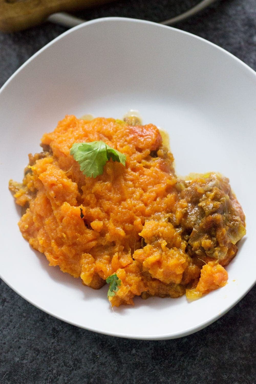 This Moroccan cottage pie is a brilliant twist on a traditional recipe. The beef is spiced with ras-el-hanout and cumin and topped with mashed sweet potato.