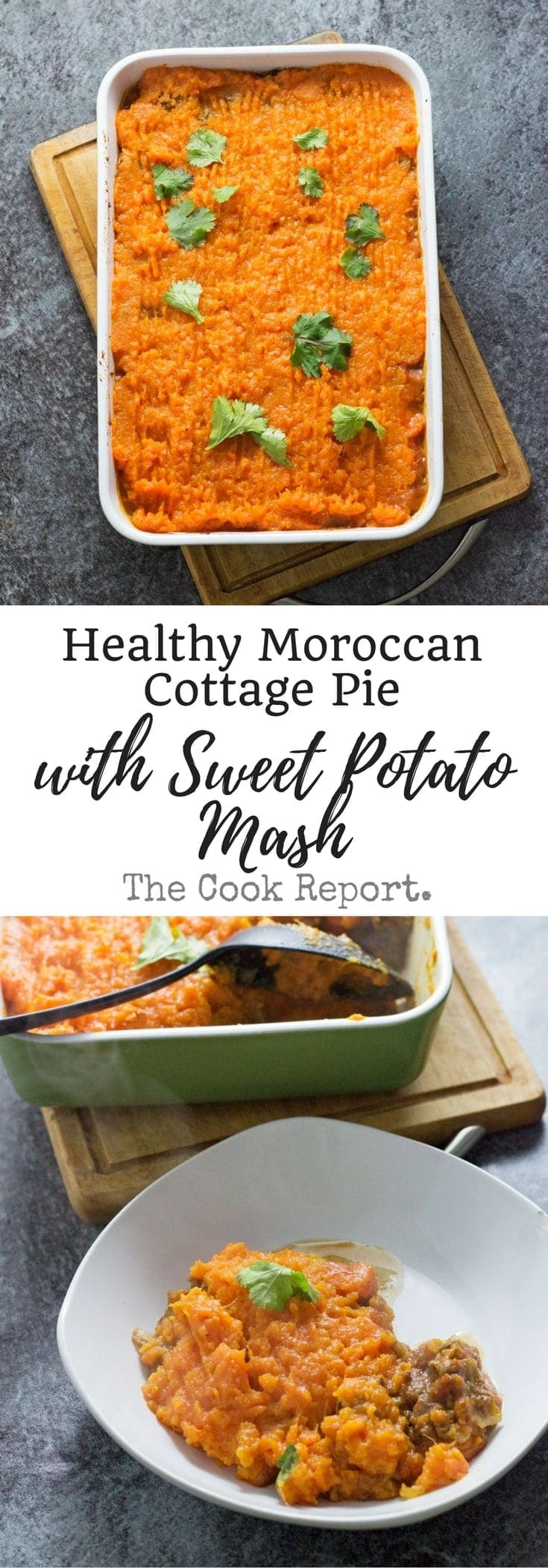 This Moroccan cottage pie is a brilliant twist on a traditional recipe. The beef is spiced with ras-el-hanout and cumin and topped with mashed sweet potato.