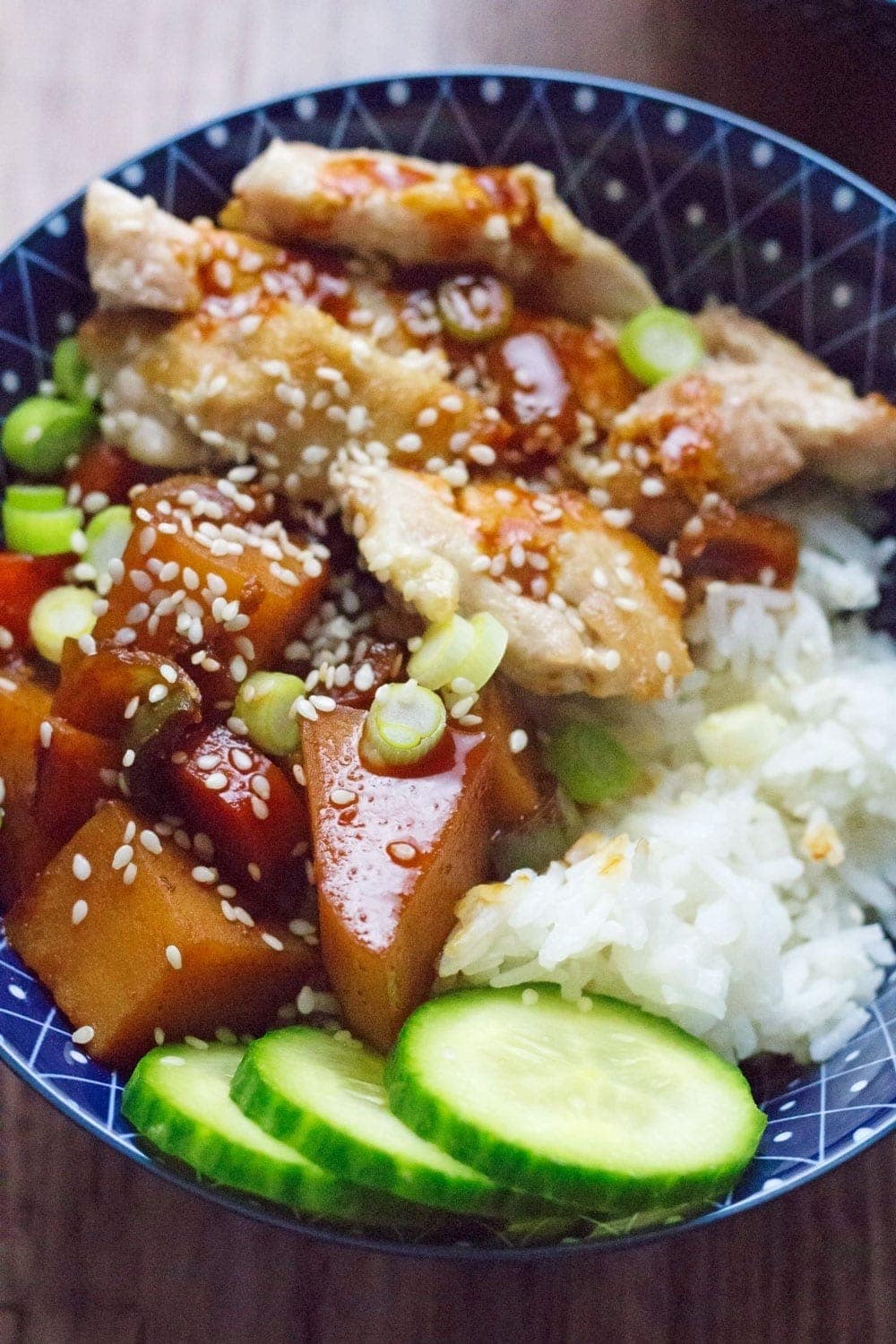 Spicy Korean chicken & potato stew, or dakdoritang, has the perfect balance of sweet and spicy from the use of gochujang and sugar in the broth.