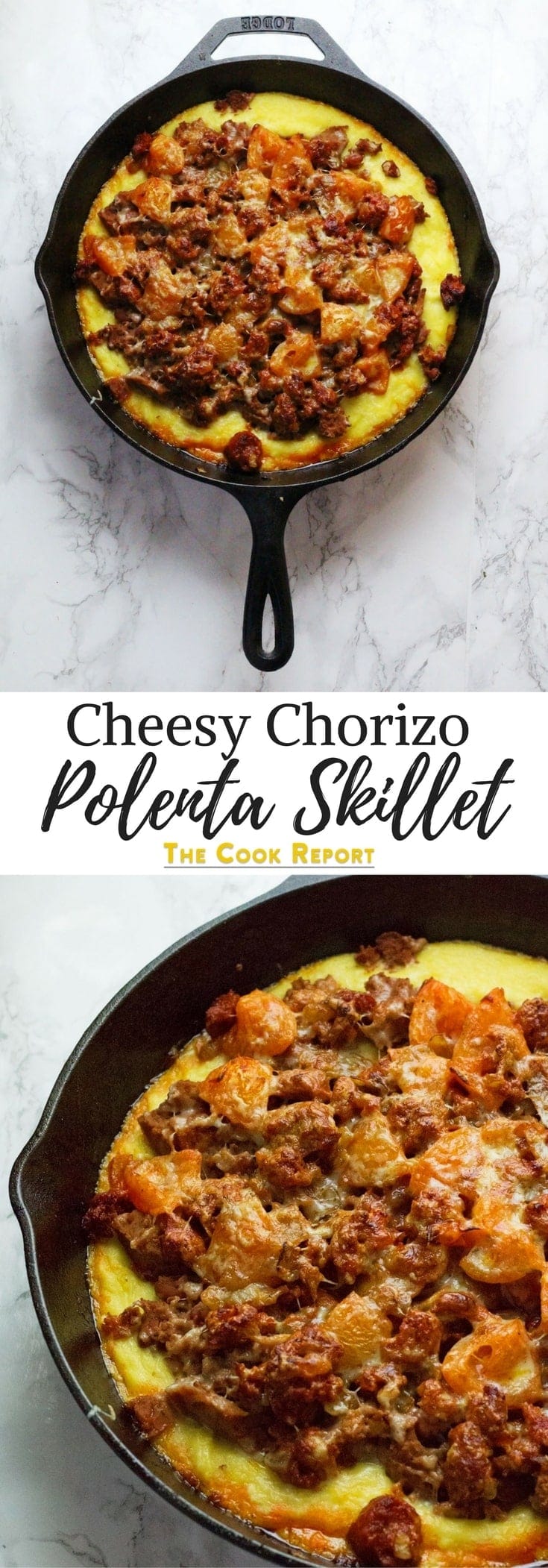 If you're looking for a great gluten free dinner that's on the table in half an hour then this chorizo polenta skillet is the perfect thing!