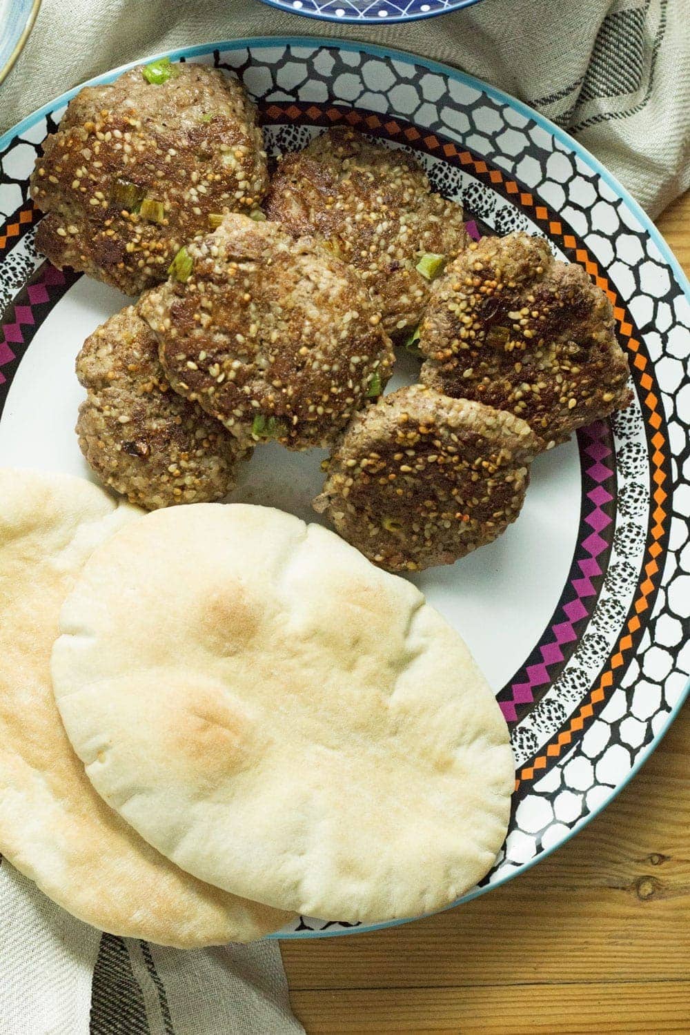 This sesame lamb recipe tastes delicious stuffed in a pitta with some cucumber and mint yoghurt drizzled on top and some pine nut rice on the side.