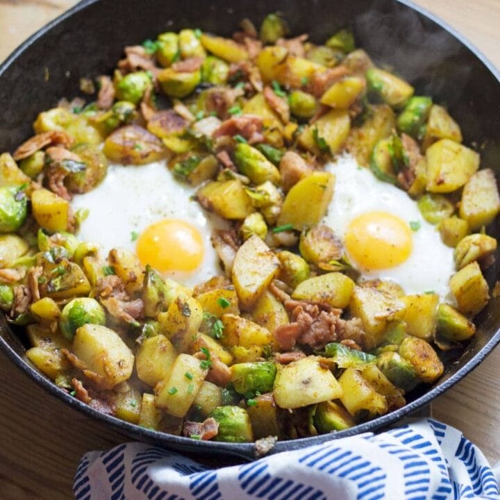 Brussels Sprout, Potato & Bacon Breakfast Hash • The Cook Report