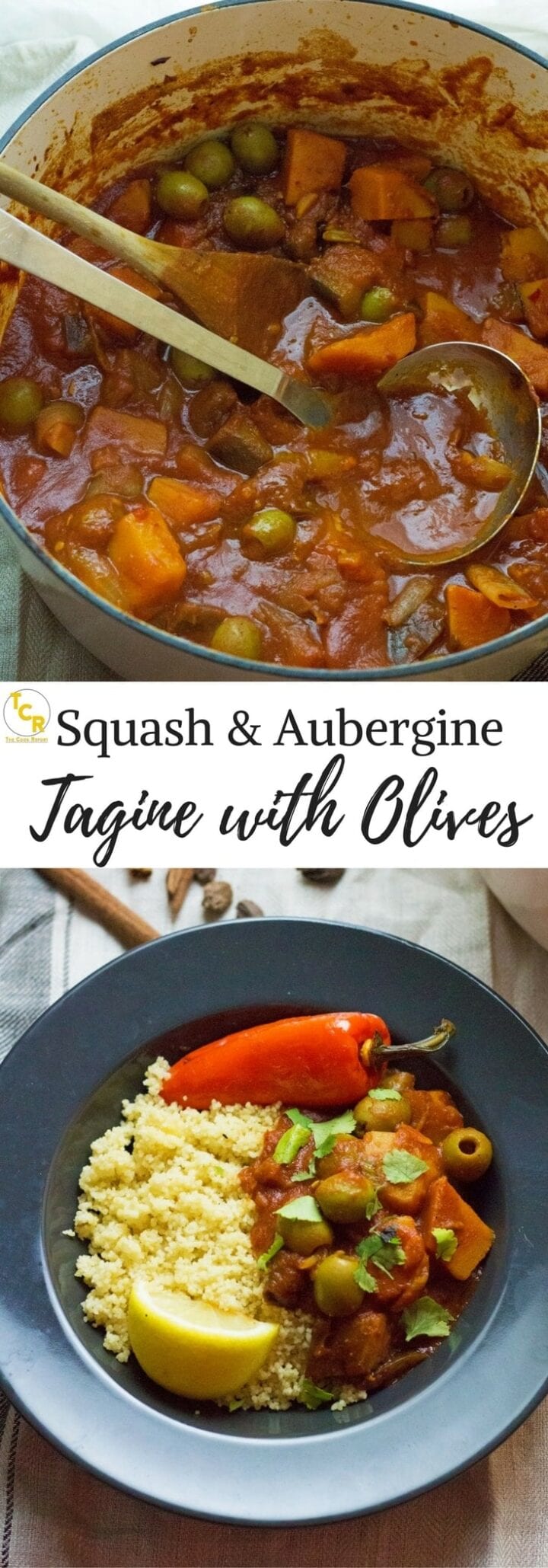 Squash & Aubergine Tagine with Olives • The Cook Report