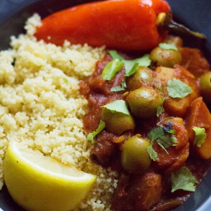 Squash & Aubergine Tagine with Olives • The Cook Report