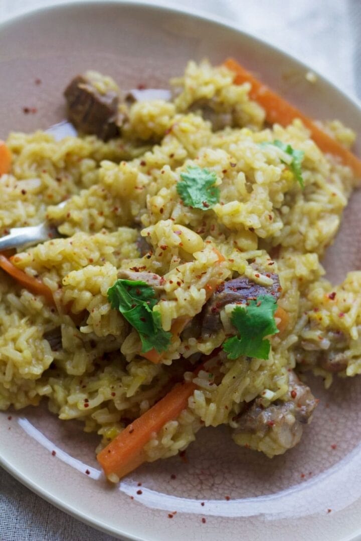 Leftover Roast Lamb Pilaf with Pine Nuts • The Cook Report