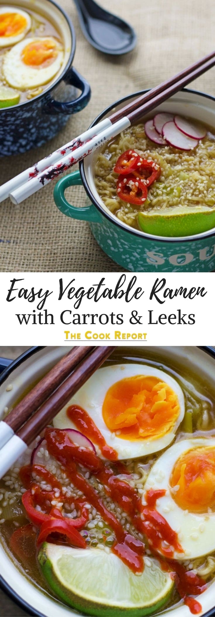 Looking for a delicious vegetarian dinner that can be made in 30 minutes or less? This easy vegetable ramen is the perfect thing!