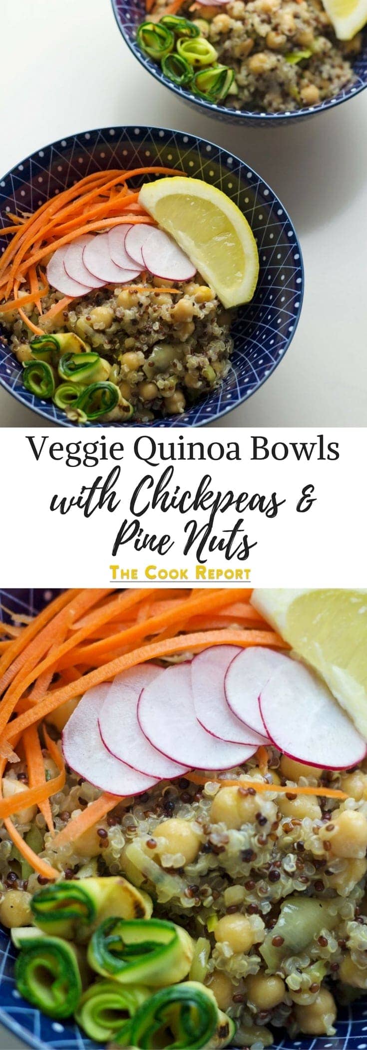 These protein-packed veggie quinoa bowls will keep you full for hours. Look no further for a super healthy vegetarian dinner!