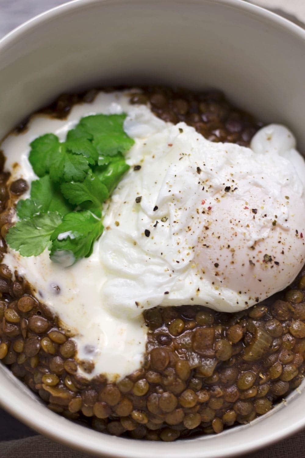 These berbere lentils are healthy, filling and delicious. With a poached egg and Greek yoghurt on top they're a complete meal!