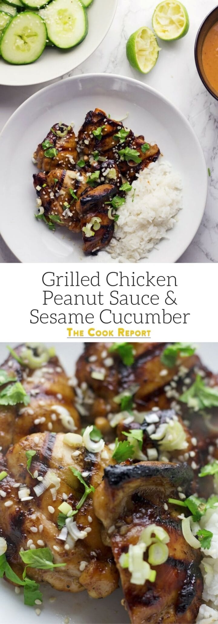 Grilled Chicken with Peanut Sauce & Sesame Cucumber • The Cook Report