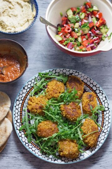 Turkish Lentil and Bulgur Wheat Patties with Salad • The Cook Report