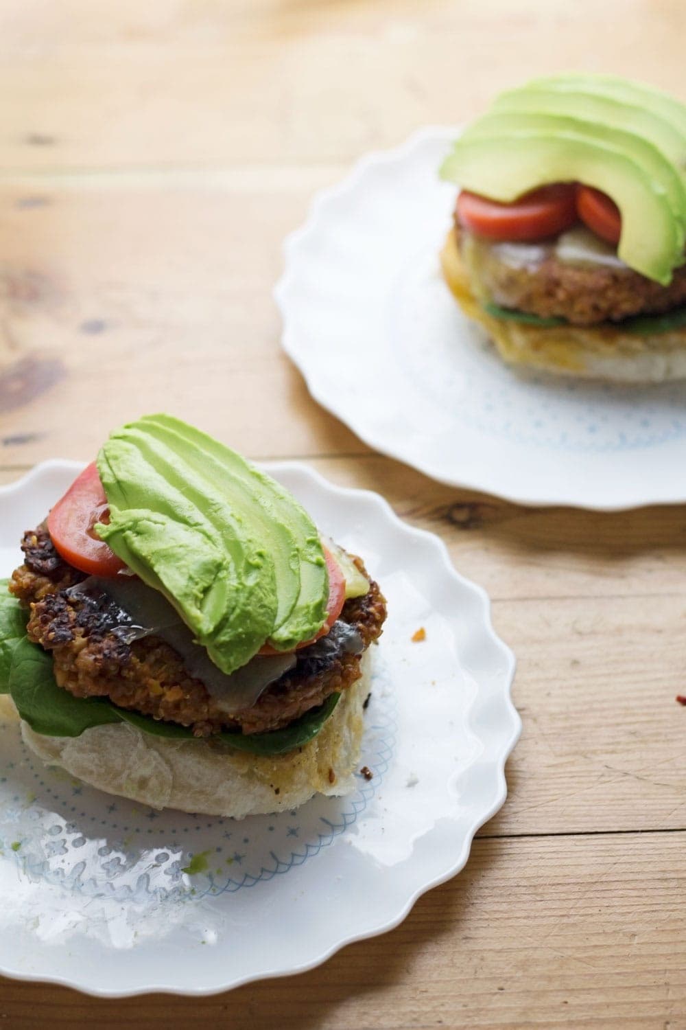 These chickpea quinoa veggie burgers are the perfect summer treat. Even meat lovers will adore these healthy, filling burgers.