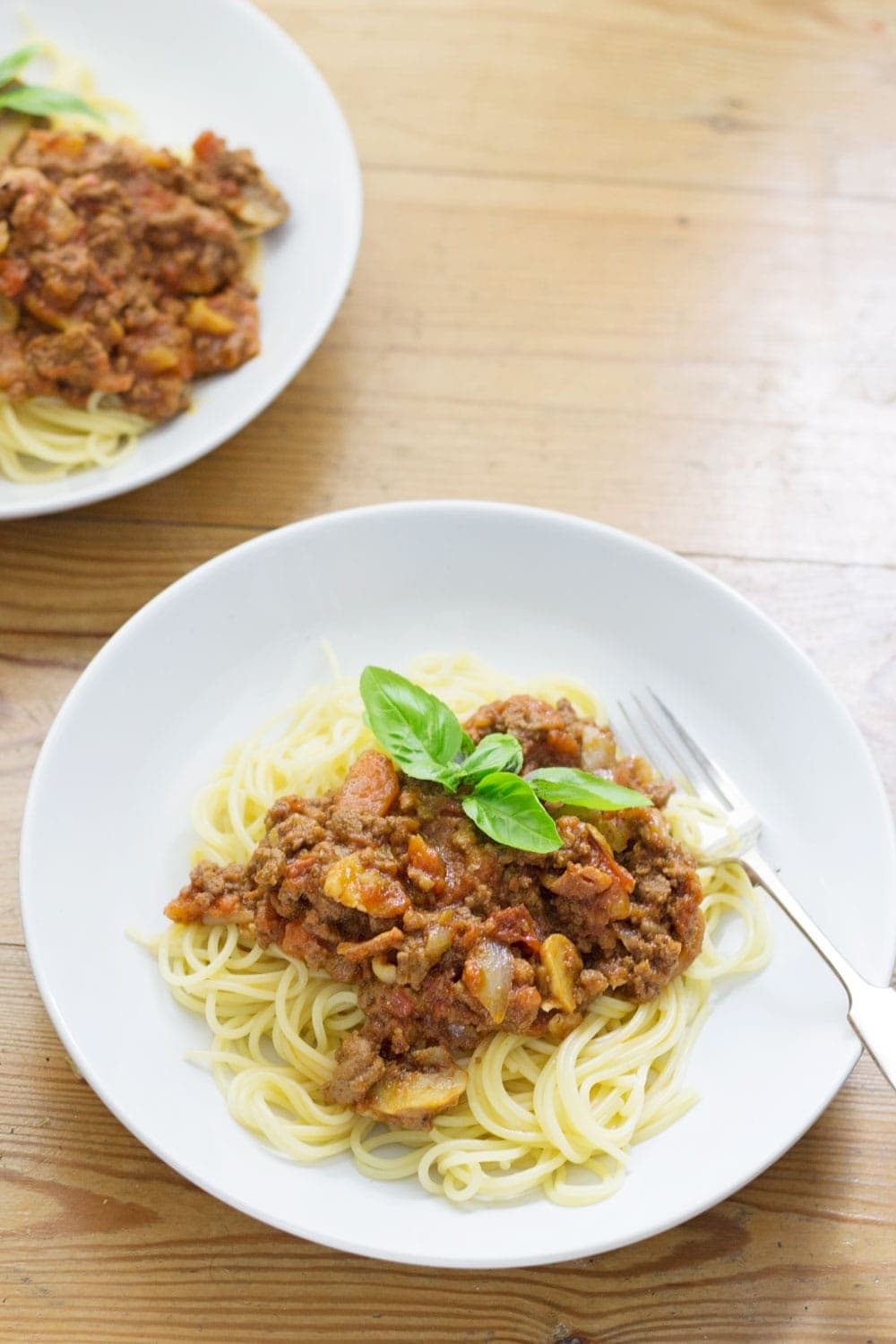 This beef, bacon and mushroom ragu is easy, tasty and the perfect comfort food. Serve on top of spaghetti with a shaving of parmesan.