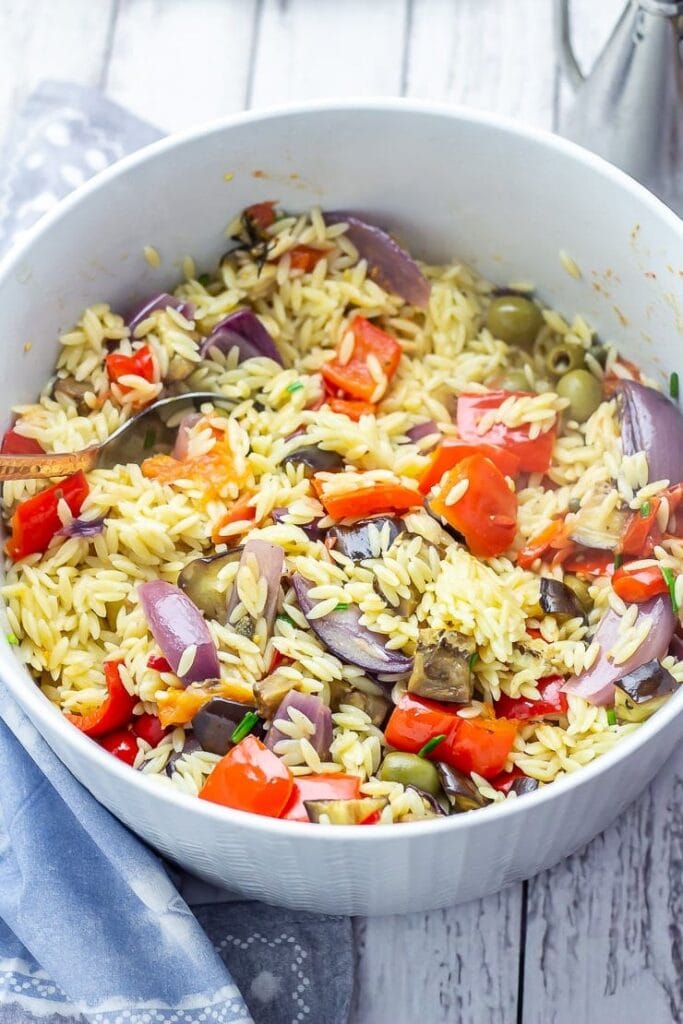 Summer Orzo Salad with Roasted Vegetables • The Cook Report