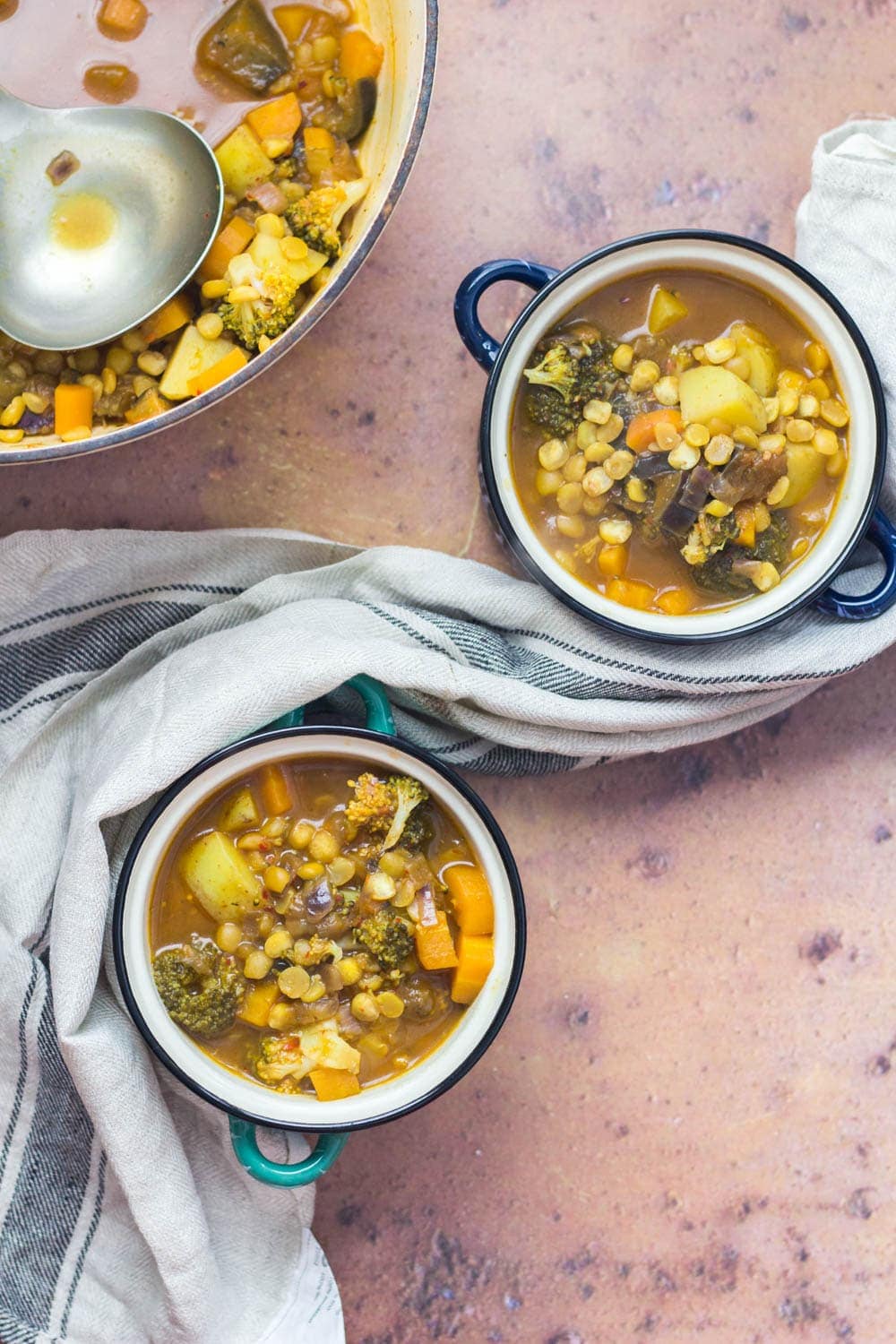 This Turkish split pea and vegetable soup is so warming and filled with healthy ingredients to make a tasty autumn meal perfect for the cooler weather.
