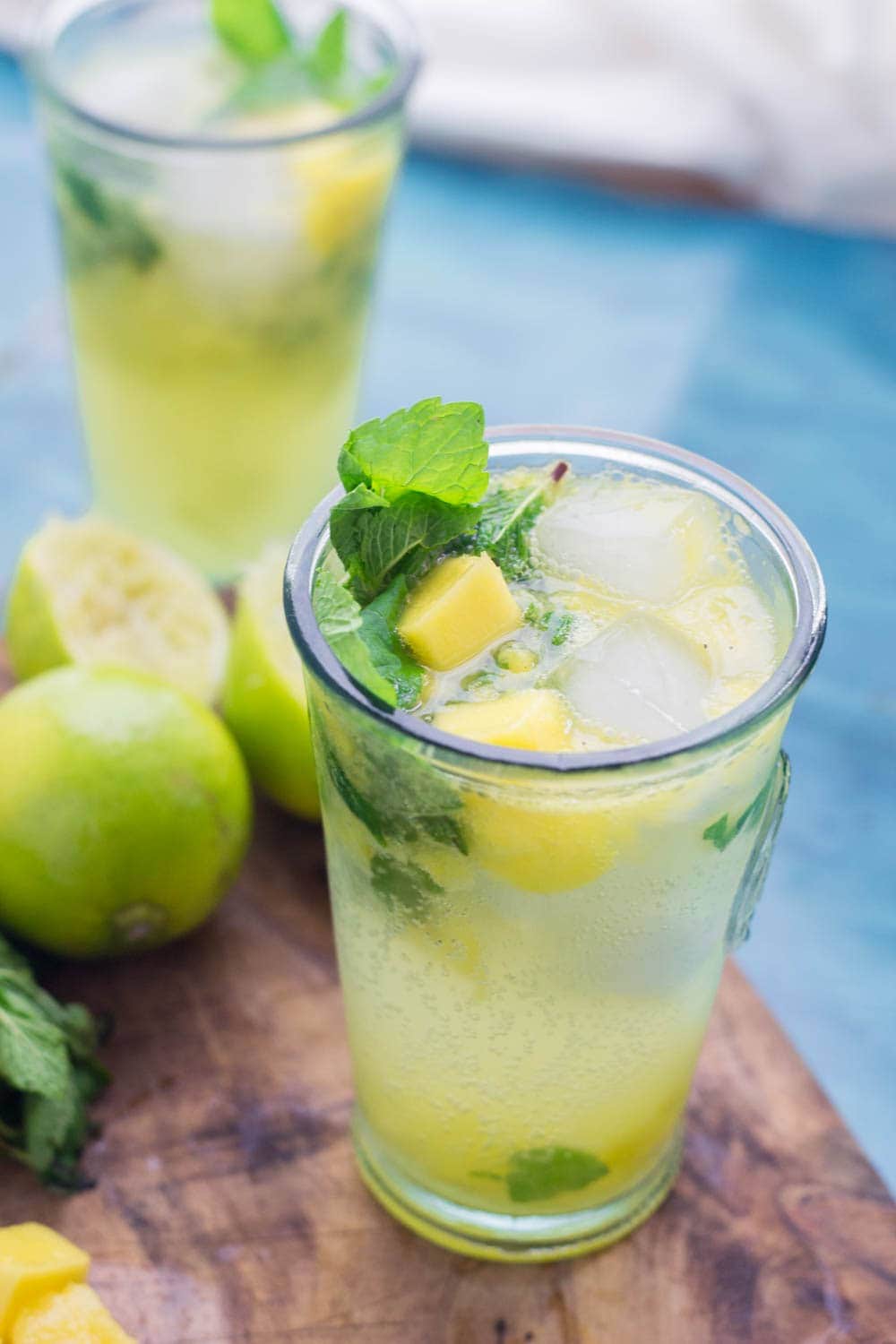 Serve these mango mojitos and Cuban fish tacos at your next party! The mojito uses a classic recipe with a delicious tropical twist.