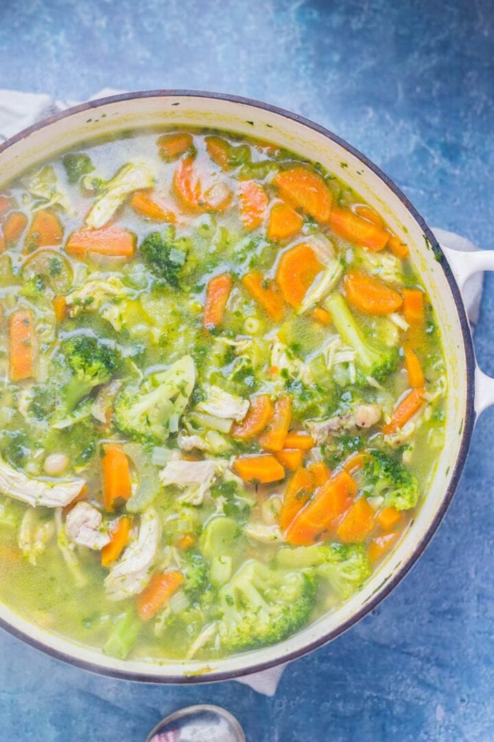 Hearty Chicken Vegetable Soup with Pasta & Beans • The Cook Report
