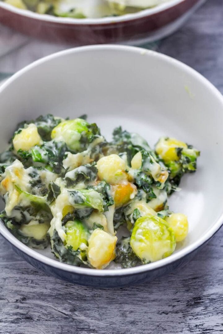 Cheesy Baked Gnocchi With Kale And Brussels Sprouts • The Cook Report