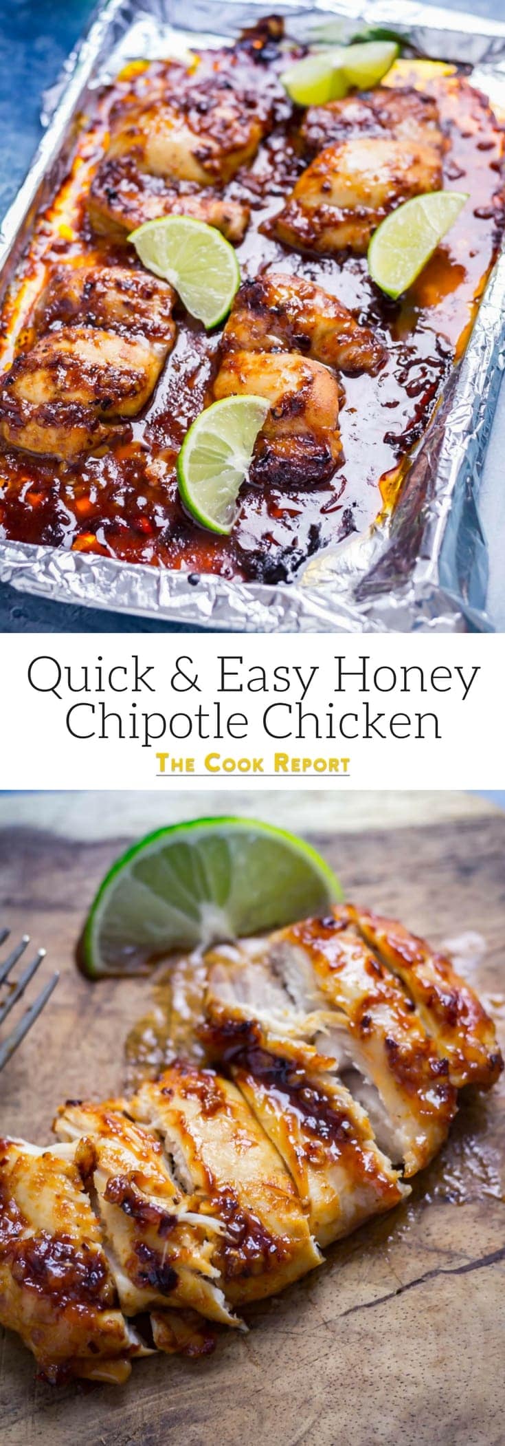 Quick & Easy Honey Chipotle Chicken. This honey chipotle chicken is the perfect combination of sweet and spicy. It's so easy to make and is super versatile, serve it in wraps, sandwiches or with salad...the possibilities are endless! #honey #chipotle #chicken #recipe