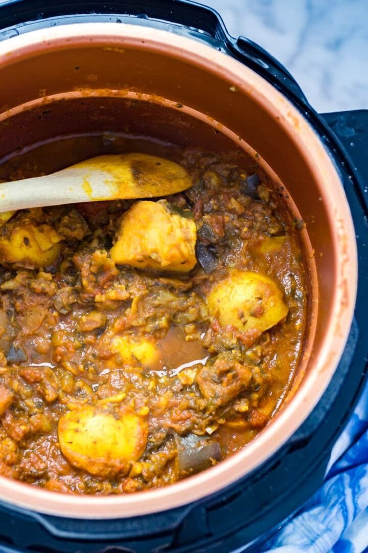 Pressure Cooker Curry with Potato & Aubergine • The Cook Report