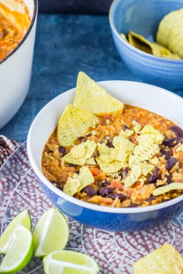 Cheesy Mexican Rice and Vegetable Tortilla Stew • The Cook Report