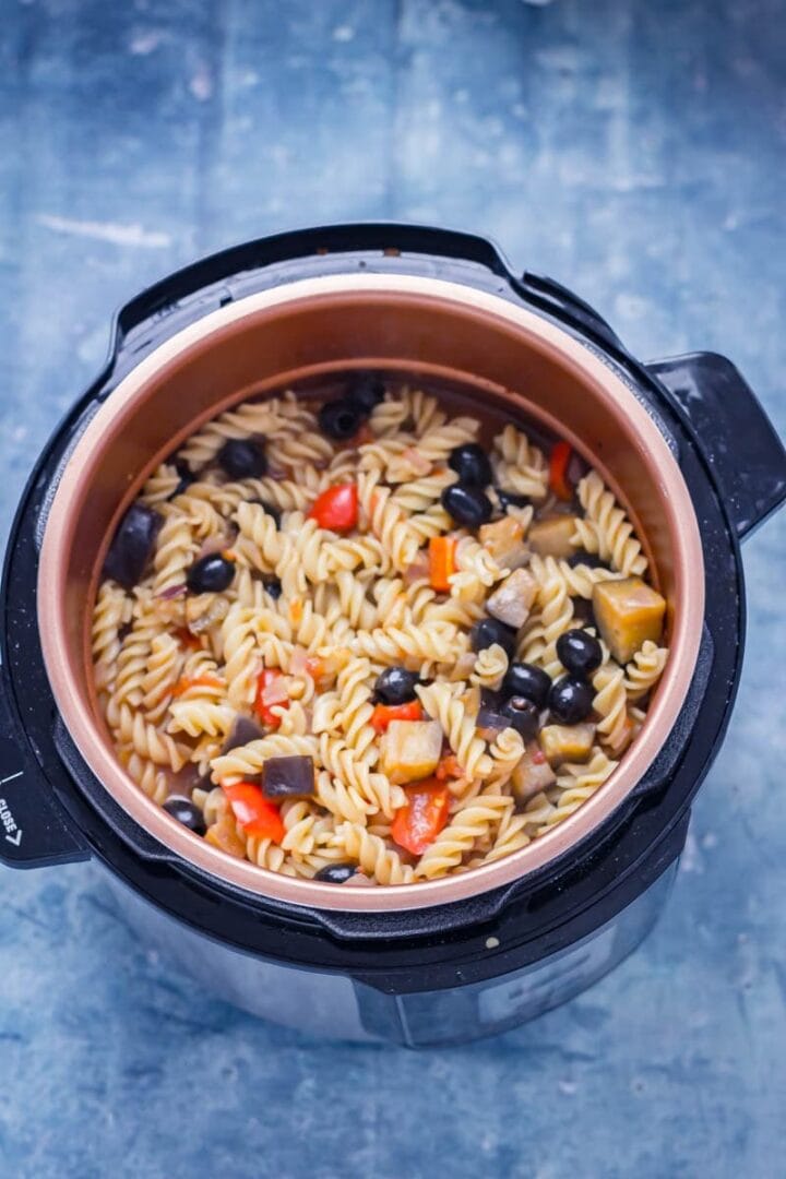 Pressure Cooker Pasta with Mediterranean Vegetables • The Cook Report