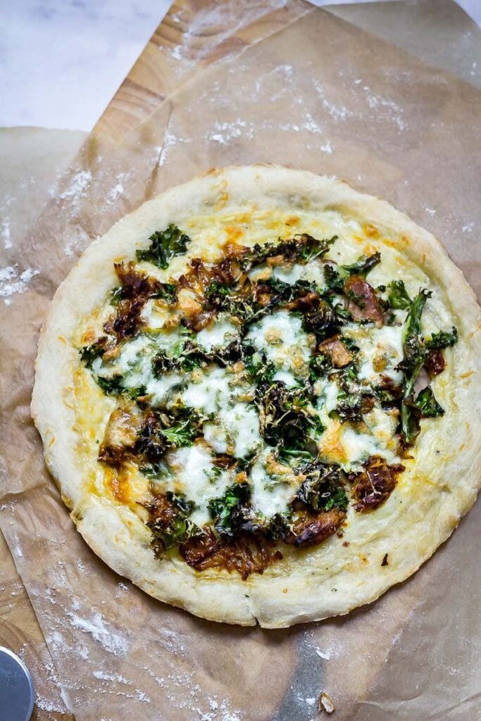 Leftover Pulled Pork Pizza with Kale • The Cook Report