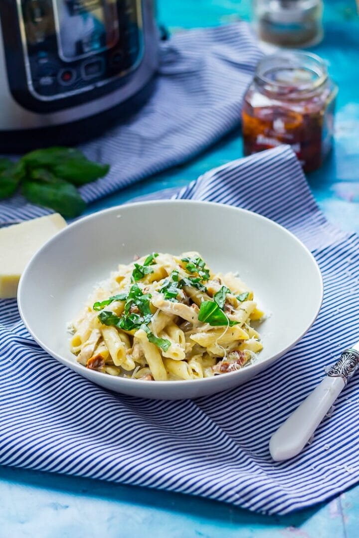 Pressure Cooker Creamy Chicken Pasta • The Cook Report