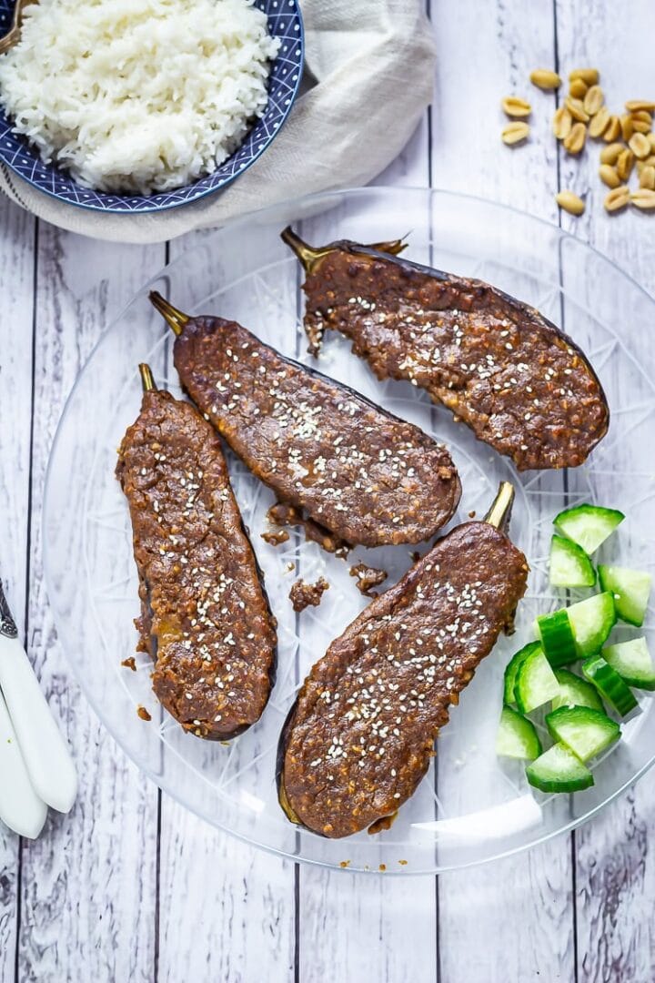 Roasted Aubergine with Satay Sauce • The Cook Report